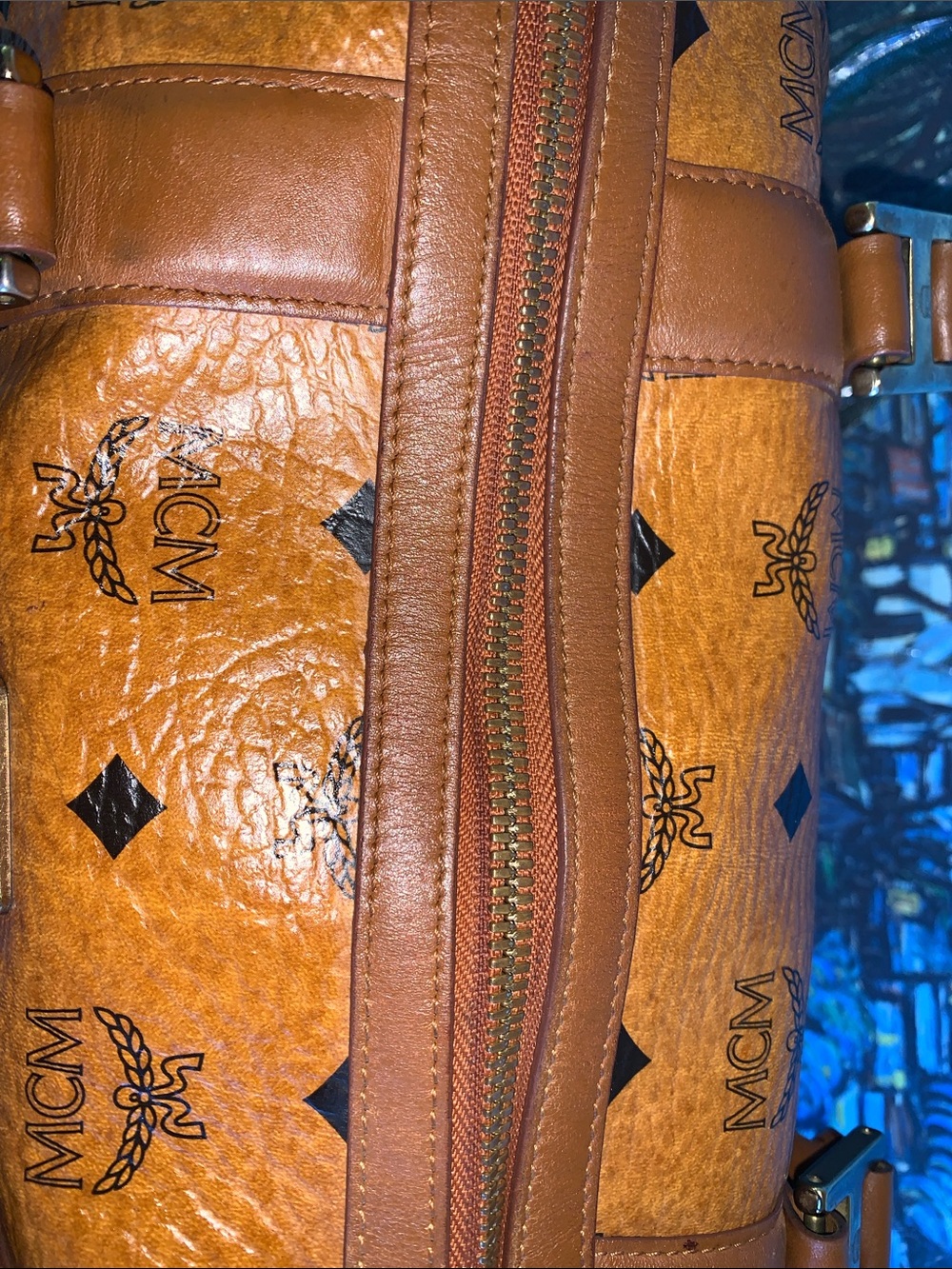 MCM Cognac Boston. with Charm - Picture 13 of 16
